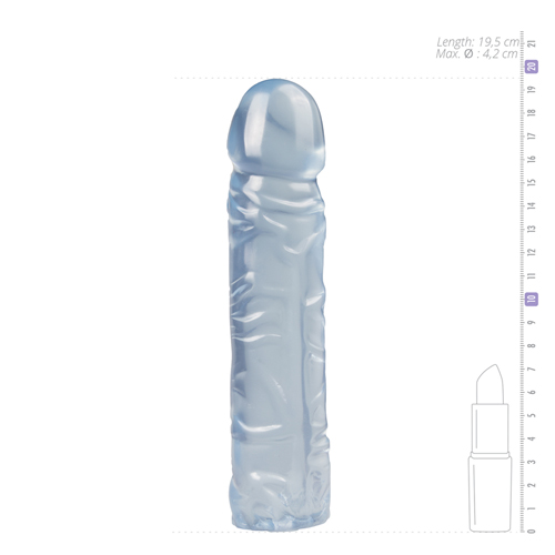 Crystal Jellies Classic Dildo - Lichtblauw - Afbeelding 4