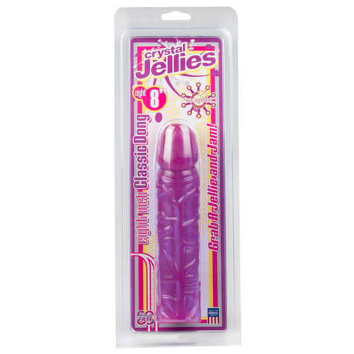 Crystal Jellies Classic Dildo - Paars - Afbeelding 6