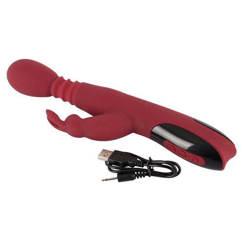 Stotende, Roterende & Verwarmende Rabbit Vibrator - Afbeelding 4
