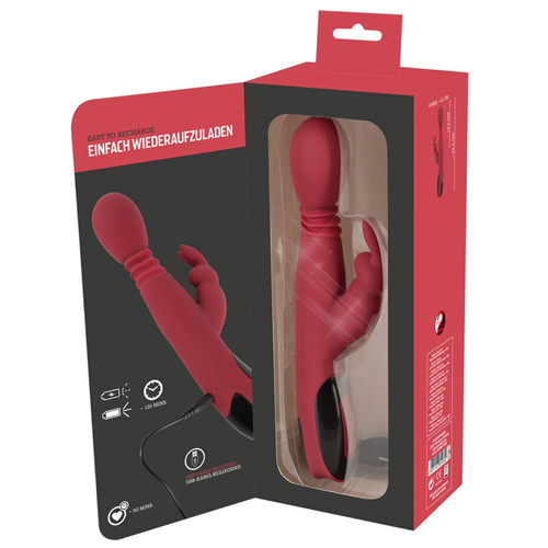 Stotende, Roterende & Verwarmende Rabbit Vibrator - Afbeelding 6
