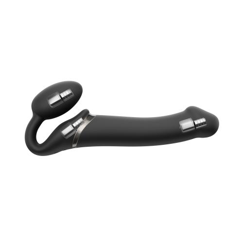 Strap On Me - Strapless Vibrerende Voorbind Dildo - Maat M - Zwart - Afbeelding 2